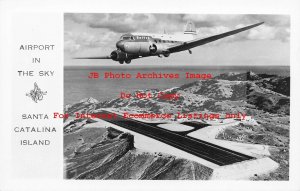 CA, Catalina Island, California, RPPC, Airport, United Airlines Airplane