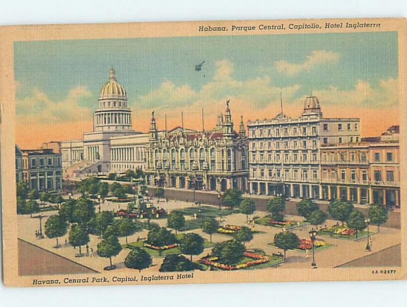 Pre-Chrome HOTEL SCENE Habana - Havana Cuba F6586