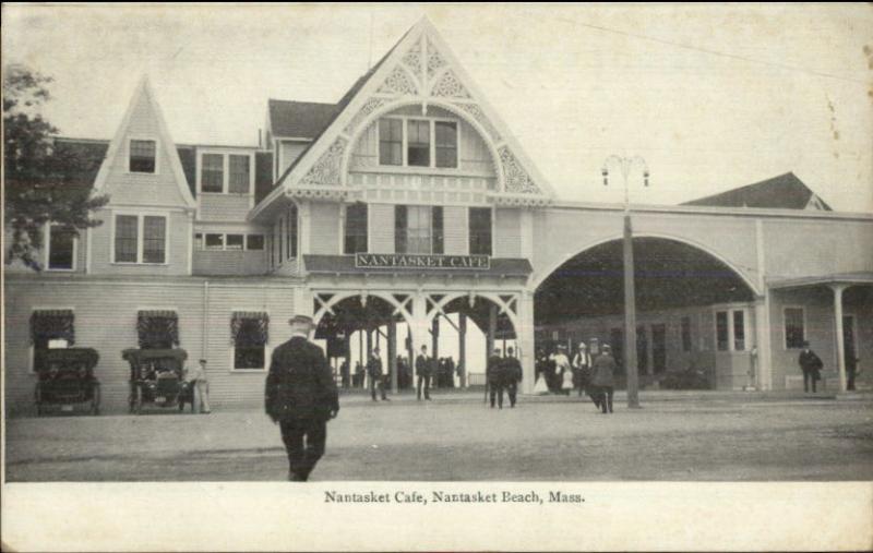 Nantasket Beach MA Caf‚ c1905 Postcard