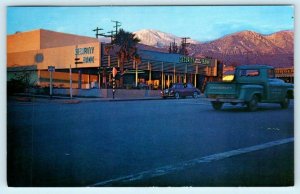 YUCAIPA, California CA ~ Street Scene YUCAIPA BOULEVARD Bank 1964 Postcard