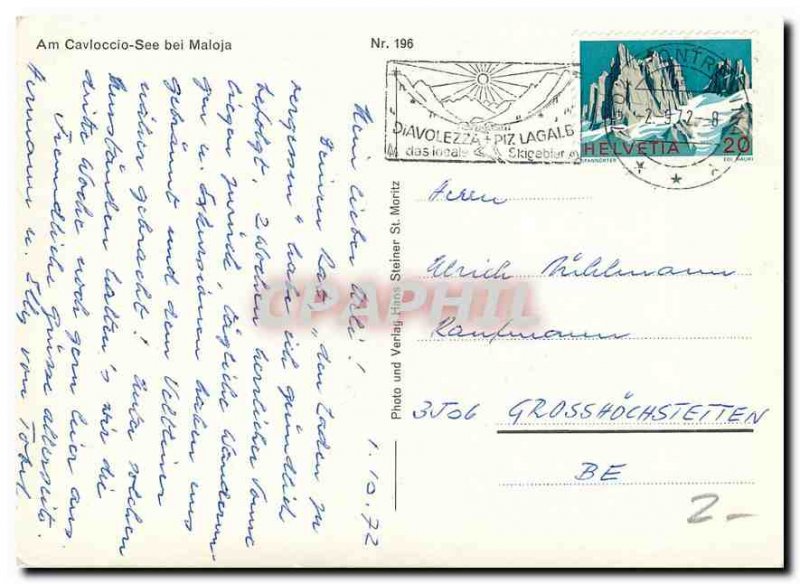 Postcard Modern Cavloccio Am See bei Maloja