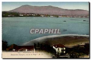 Old Postcard Hendaye Hondarribia beach view