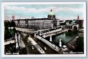 Berlin Germany Postcard Imperial Castle Road Aerial View c1930's RPPC Photo