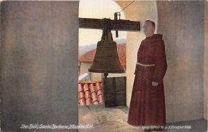 SANTA BARBARA MISSION CA~PRIEST & THE BELL~G P THRESHER IMAGE 1899~POSTCARD