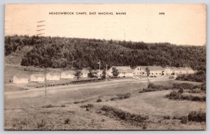 1949 Meadowbrook Camps East Machias Maine ME Campsite Adventure Posted Postcard