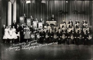 Lawrence Welk Champagne Music Makers Big Band Cleveland OH Ad RPPC PC