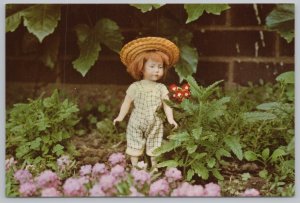 Peter~Little German Boy Character & Red Verbena Flower~Helen & Max Ackert~c1974