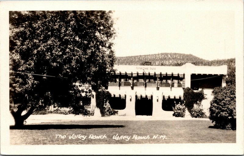 Vtg Valley Ranch New Mexico NM The Valley Ranch Apache Inn RPPC 1930s Postcard