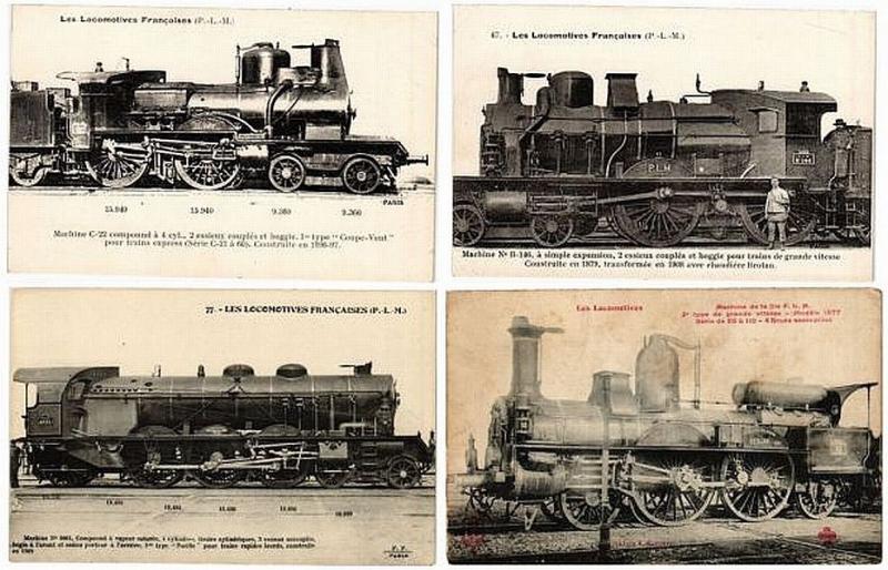 CHEMIN DE FER, LOCS, TRAINS, FRANCE 100 CPA pre-1950