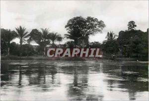  Modern Postcard Gabon Station at the edge of the River