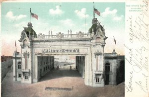 Vintage Postcard 1905 White City Entrance Historical Landmark Chicago Illinois