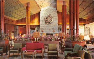 Lounge Interior Jasper Park Lodge Canada 1960s Postcard