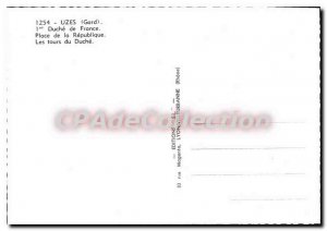 Postcard Modern Uzes Duche De France Place De La Republique