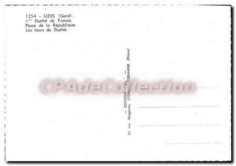 Postcard Modern Uzes Duche De France Place De La Republique