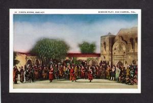 CA The Mission Play, San Gabriel Playhouse, California Postcard, 2nd Act