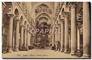 Old Postcard Duomo Pisa Centrale Interno