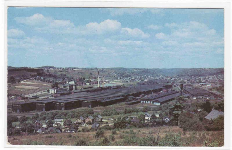 Pullman Standard Railroad Freight Car Factory Butler Pennsylvania postcard