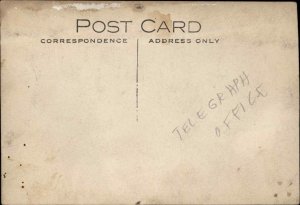 Man Working at Desk Wireless Telegraph Machine c1910 Real Photo Postcard