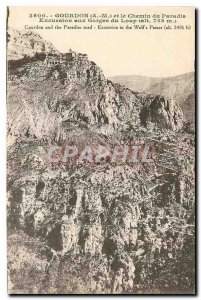 Old Postcard Gourdon M and the Chemin du Paradis excursion to the Gorges du Loup