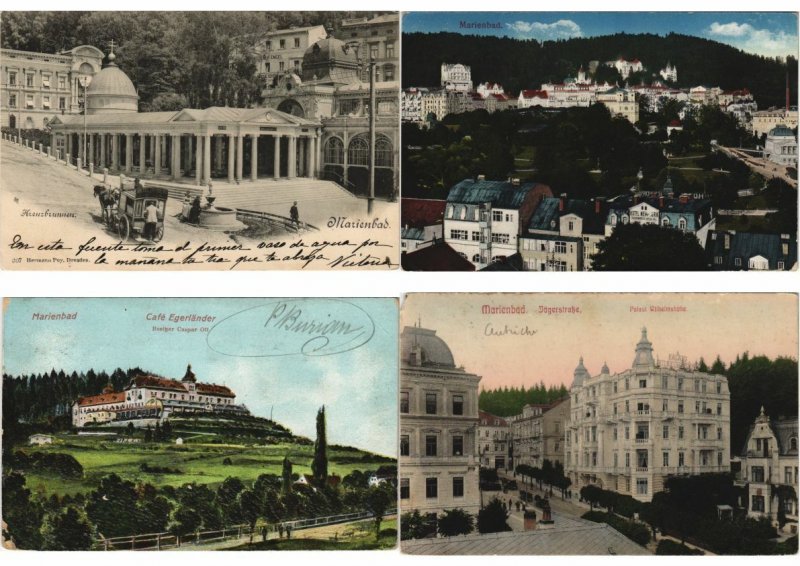 PC CZECOSLOVAKIA MARIENBAD 42 VINTAGE POSTCARDS (L3641)