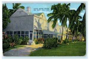 Little White House Key West Florida Circa 1940's Vintage Antique Postcard