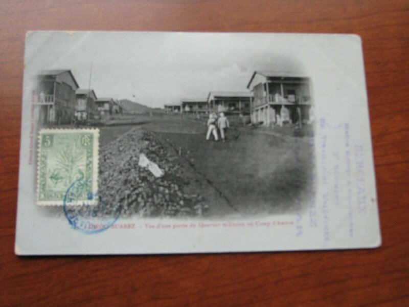 Diego Suarez Madagascar Postcard 1906 Postmark  Military Camp Ambre 
