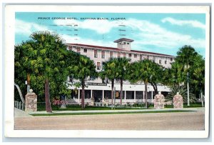 1935 Prince George Hotel Exterior Building Road Daytona Beach Florida Postcard