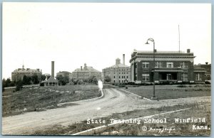 MINFIELD KS STATE TRAINING SCHOOL ANTIQUE REAL PHOTO POSTCARD RPPC