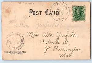 1904 Christmas Santa Claus And Children Old World Great Barrington MA Postcard
