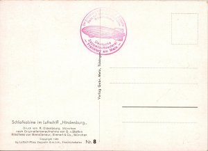 Mint Germany Zeppelin LZ 129 Hindenburg Passengers Cabin RPPC Postcard