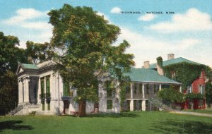 Vintage Postcard Architectural House Home Antique Richmond Natchez Mississippi