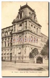 Paris - 4 - Hotel Vile - Pavilion on the Quay - Old Postcard