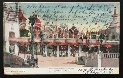 Spectators' Boxes in Luna Park Coney Island 1908 P.C. Co 