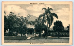 ST. PETERSBURG, Florida FL ~ Roadside MARGERY'S Apartments 1945 Postcard