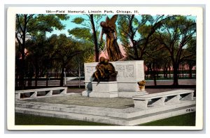 Field Memorial Statue Lincoln Park Chicago Illinois IL UNP WB Postcard W7