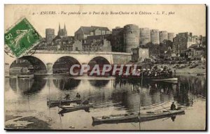 Angers Old Postcard General view of the bridge from Lower Chain and castle