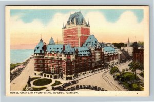 Quebec, CA-Canada, Hotel Chateau Frontenac, Advertising, Linen Postcard