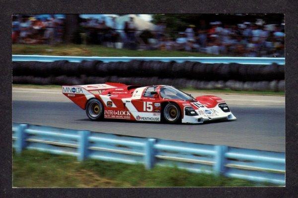 NY Race Car Racing Doc Bundy Porsche 962 Watkins Glen New York Postcard PC