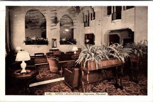 Postcard HOTEL SCENE Hagerstown Maryland MD AM6345