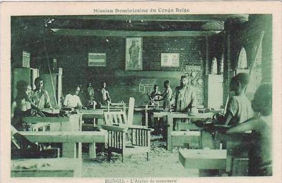 Belgian Congo Rungu L'Atelier de menuiserie School Room