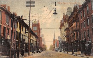 J56/ Zanesville Ohio Postcard c1910 Fifth Street Stores People 259