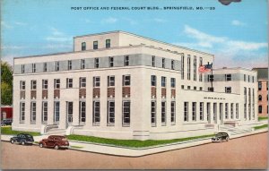 Post Office and Federal Court Building Springfield MO Postcard PC381