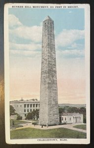 Vintage Postcard 1915-1930 Bunker Hill Monument, Charlestown, Massachusetts (MA)