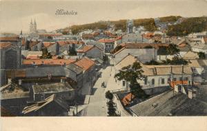 Vintage Postcard Mikolcs  Borsod-Abaúj-Zemplén Hungary Town View