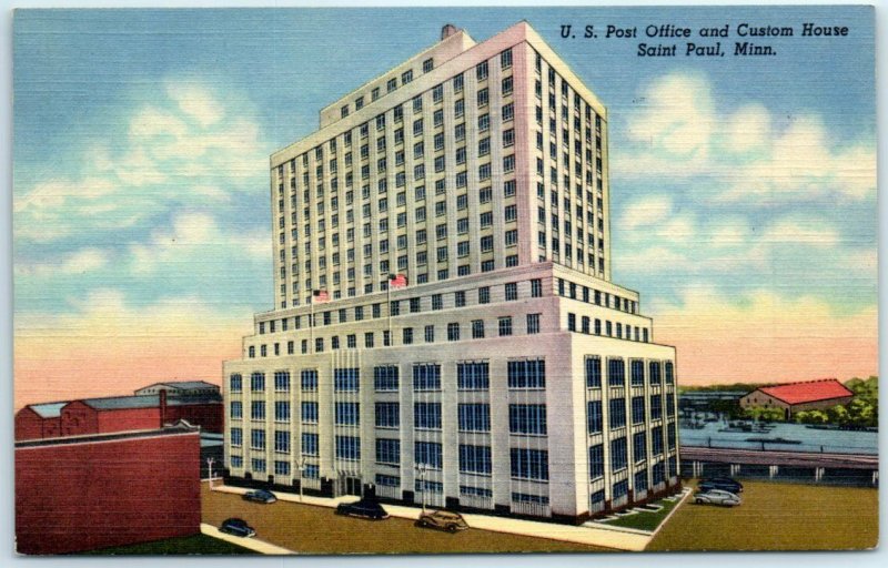 Postcard - US Post Office and Custom House - Saint Paul, Minnesota