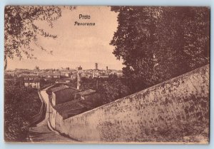 Tuscany Italy Postcard Prato View from Station Inclined Walkway c1910 Posted