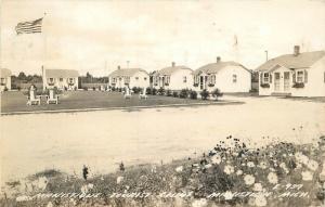 1945 Manistique Michigan Tourist Court Roadside RPPC real photo postcard 10974