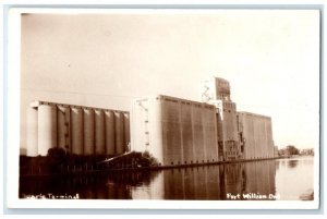 c1940's Searle Terminal View Fort Williams Ontario Canada RPPC Photo Postcard