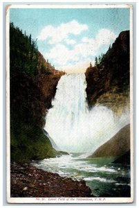 1911 Lower Falls Of The Yellowstone National Park Yellowstone Wyoming Postcard