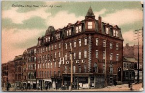 1910's Royal Hotel And King Street Saint John Nova Scotia Canada Posted Postcard